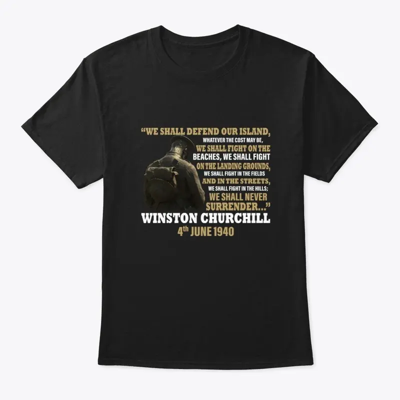 Winston Churchill Never Surrender Tee